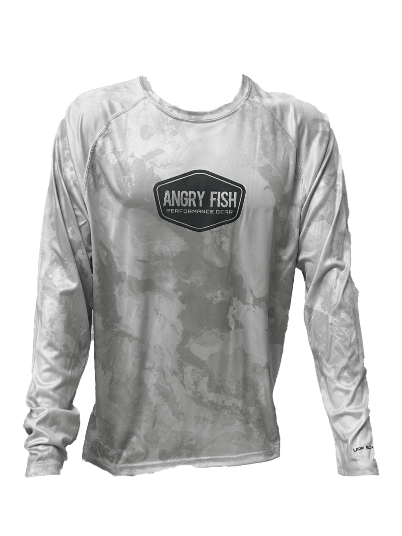 Gray Water Mark  Long Sleeve Dri-Fit with Dark Gray Logo Shirt