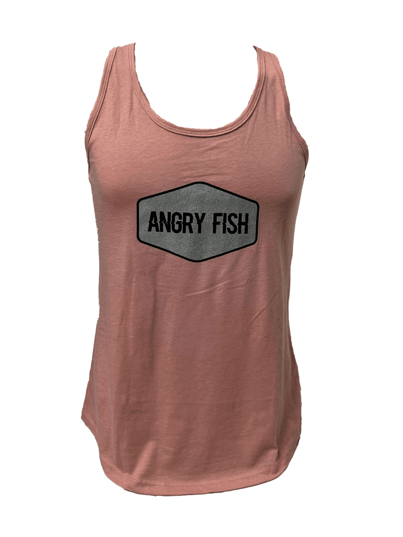 Rusted Pink Tank Top with Grey Logo